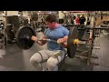 Seated Barbell Curls (Heavy)