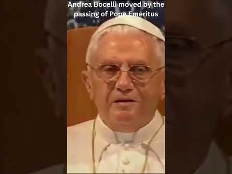 Andrea Bocelli moved by passing of Pope Emeritus #shorts #popeemeritus #benedictXVI #andreabocelli