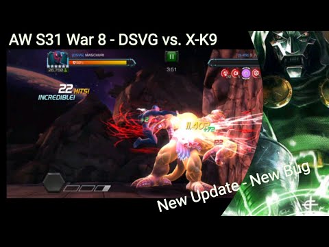 MCOC - AW S31 War 8 - DSVG vs. X-K9 - Thank God for the Old Version of the Game