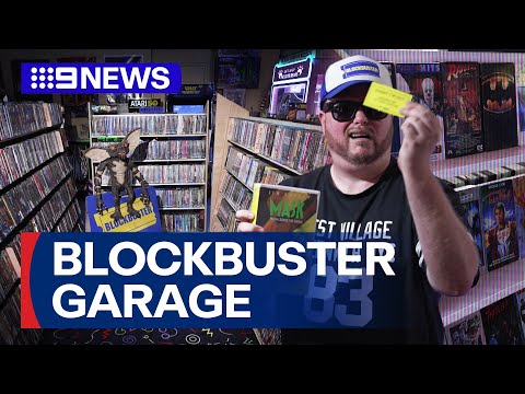 Man creates iconic Blockbuster in home garage | 9 News Australia