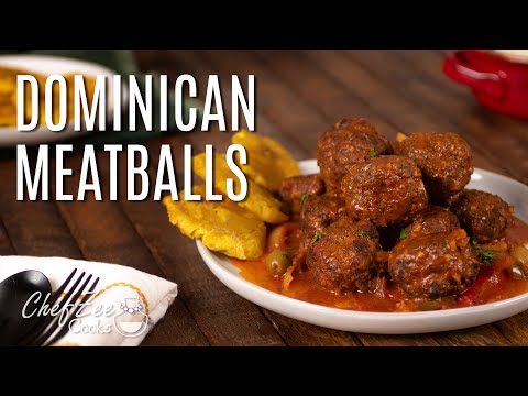 Dominican Style Meatballs | Albondigas Guisadas Dominicanas | Chef Zee Cooks