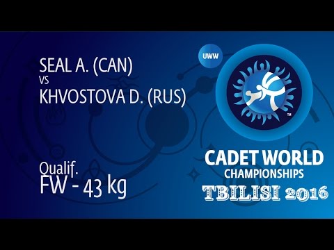 Qual. FW - 43 kg: D. KHVOSTOVA (RUS) df. A. SEAL (CAN) by TF, 10-0