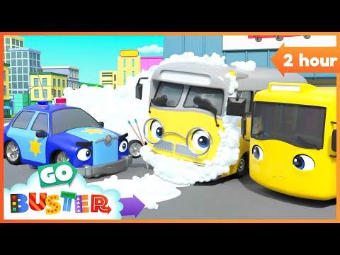 Who Made a Mess at the Carwash?! 😲 | Muddy Buster’s Prank | Go Buster - Bus Cartoons & Kids Stories