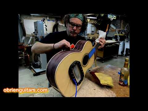Mike Marsden   plays an original tune on the guitar he built at O'Brien Guitars