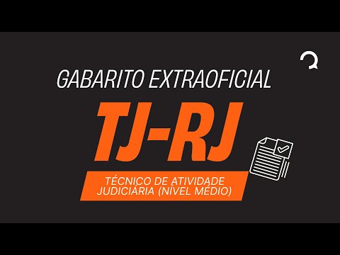 Gabarito Extraoficial TJ-RJ (Técnico Judiciário)
