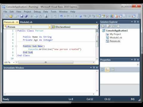 Visual Basic 20 - Classes