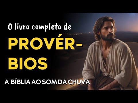 PROVÉRBIOS - A Bíblia lida ao som da chuva | Para dormir / meditar / relaxar (Tela escura)