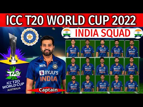 ICC T20 World Cup 2022 - Team India 20 Members Squad | India Team Squad T20 World Cup 2022 | T20 WC
