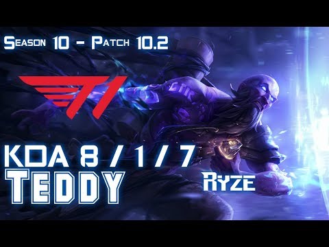 T1 Teddy RYZE vs RENEKTON Mid - Patch 10.2 KR Ranked