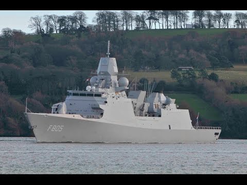 ROYAL NETHERLANDS NAVY HNLMS EVERTSEN F805 ENTERS DEVONPORT AT TORPOINT - 24th February 2017