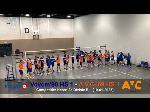 Volleybal Heren 2e Divisie B: Vovem'90 H1 - A.V.C.'69 H1 [10-01-2025]