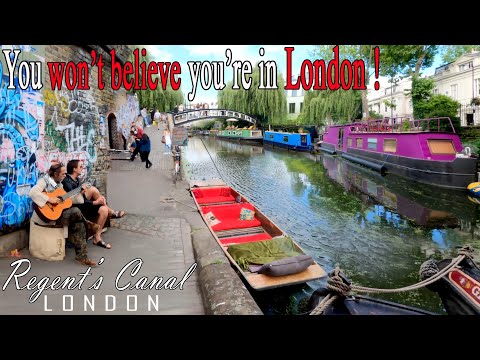 Regent's Canal Walk - London's Little Venice  [4K]
