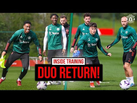 Martial & Evans Return To Training Ahead Of Crystal Palace! 🏃‍♂️ | INSIDE TRAINING