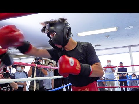 高見亨介、世界初挑戦に向けスパーリングを公開！若手ホープにマスコミも大注目！　『U-NEXT BOXING.3』公開練習
