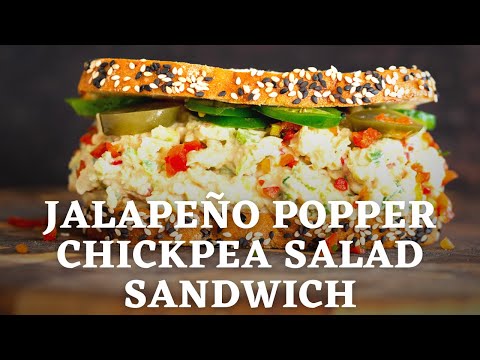 JALAPEÑO POPPER CHICKPEA SALAD SANDWICH | Vegan Recipes by Richa Hingle