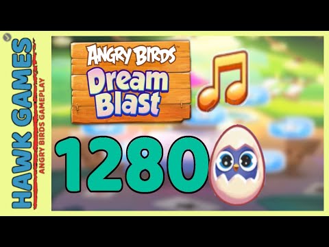 Angry Birds Dream Blast Level 1280 - Walkthrough, No Boosters