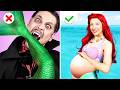 Mermaid Mom vs Vampire Dad! Genius Parenting Hacks & Gadgets