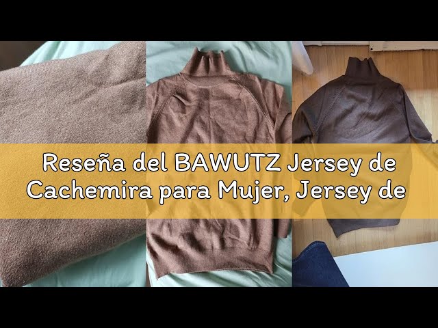 Vídeo relacionado con Jersey de Cachemira para Mujer, Jersey de Cuello Alto para Mujer, Jersey de Manga Larga, Jersey Casual, Jersey de Punto, Jersey de Cuello Alto de Manga Larga para otoño Invierno (M,Grau)