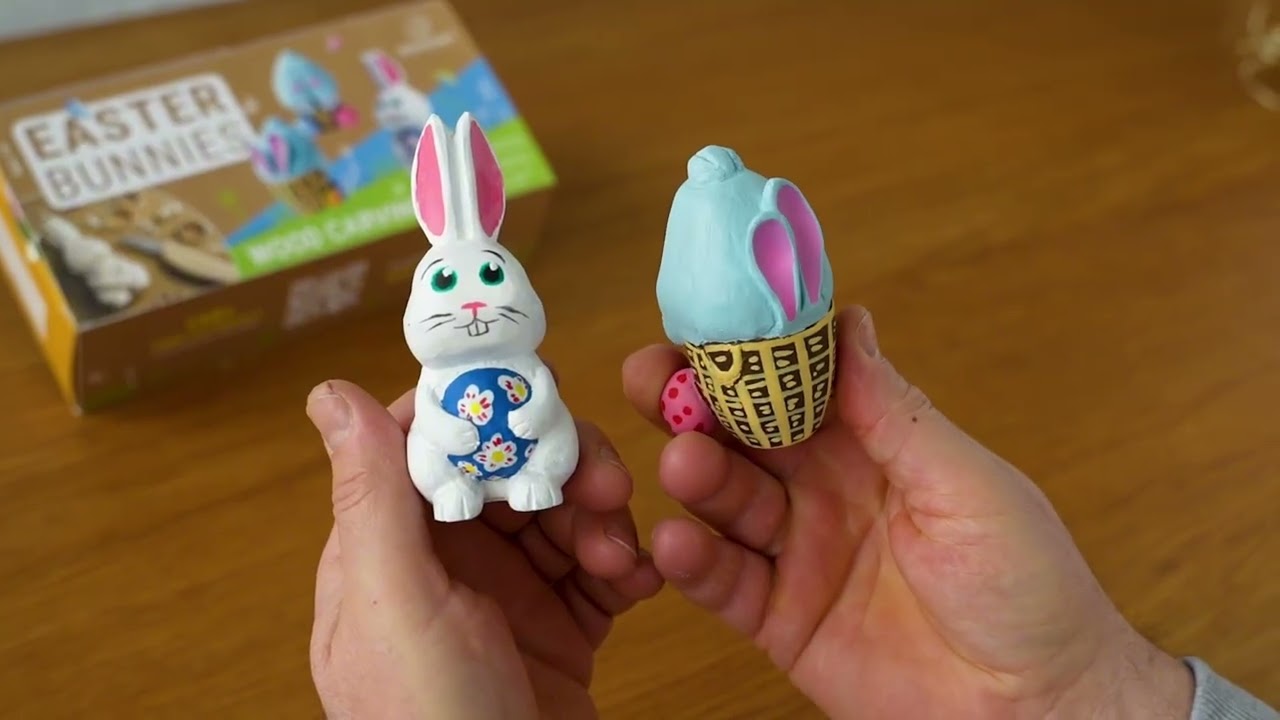 DIY Bunny Wood Carving Kit for Beginners – Complete Set with Tools
