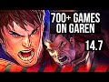 GAREN vs DARIUS (TOP) | 700+ games, 9/2/7 | KR Master | 14.7