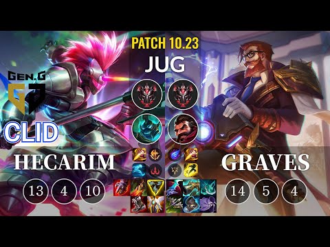 GEN Clid Hecarim vs Graves Jungle - KR Patch 10.23