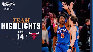 Knicks clinch No.2 seed in Eastern Conference after OT victory vs Bulls | April 14th, 2024