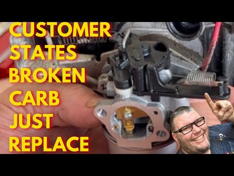 BROKEN CARBURETOR ON A BRIGGS AND STRATTON POWERED PRESSURE WASHER