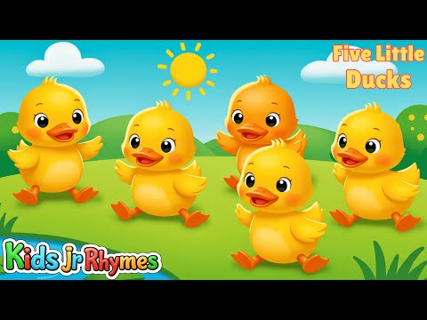 🐤 Five Little Ducks | Fun Counting Song for Kids | Learn Numbers with Quack Quack Ducks 🦆