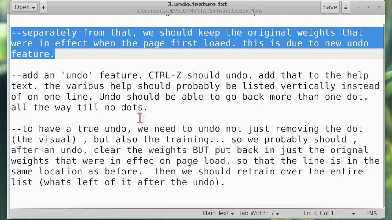 Learn A.I. Programming - Explore Machine Learning - Part 4 - Perceptron Undo Feature