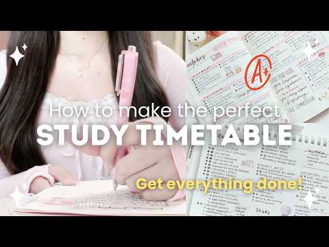 How to Make The Perfect Study Timetable That Actually Works! 💌🤍