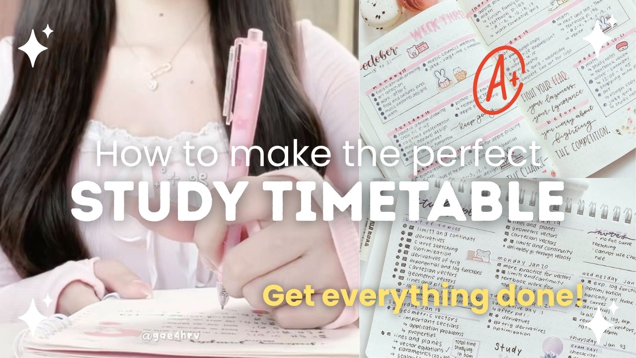 How to Make The Perfect Study Timetable That Actually Works! 💌🤍