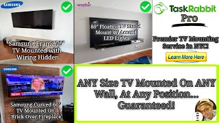 Taskrabbit NYC TV Mounting Pro Service - (Discount Code Included)