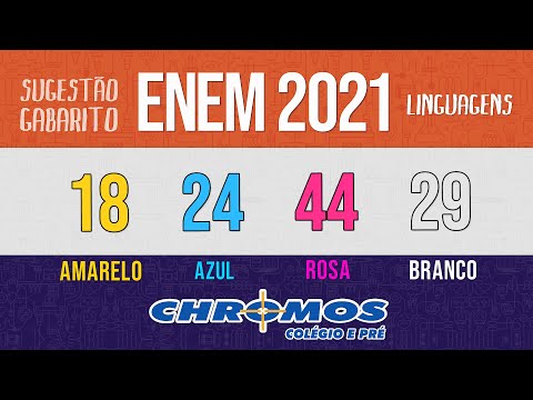 Gabarito ENEM 2021 CHROMOS - Prova Amarela: Questão 18 | Linguagens e Códigos