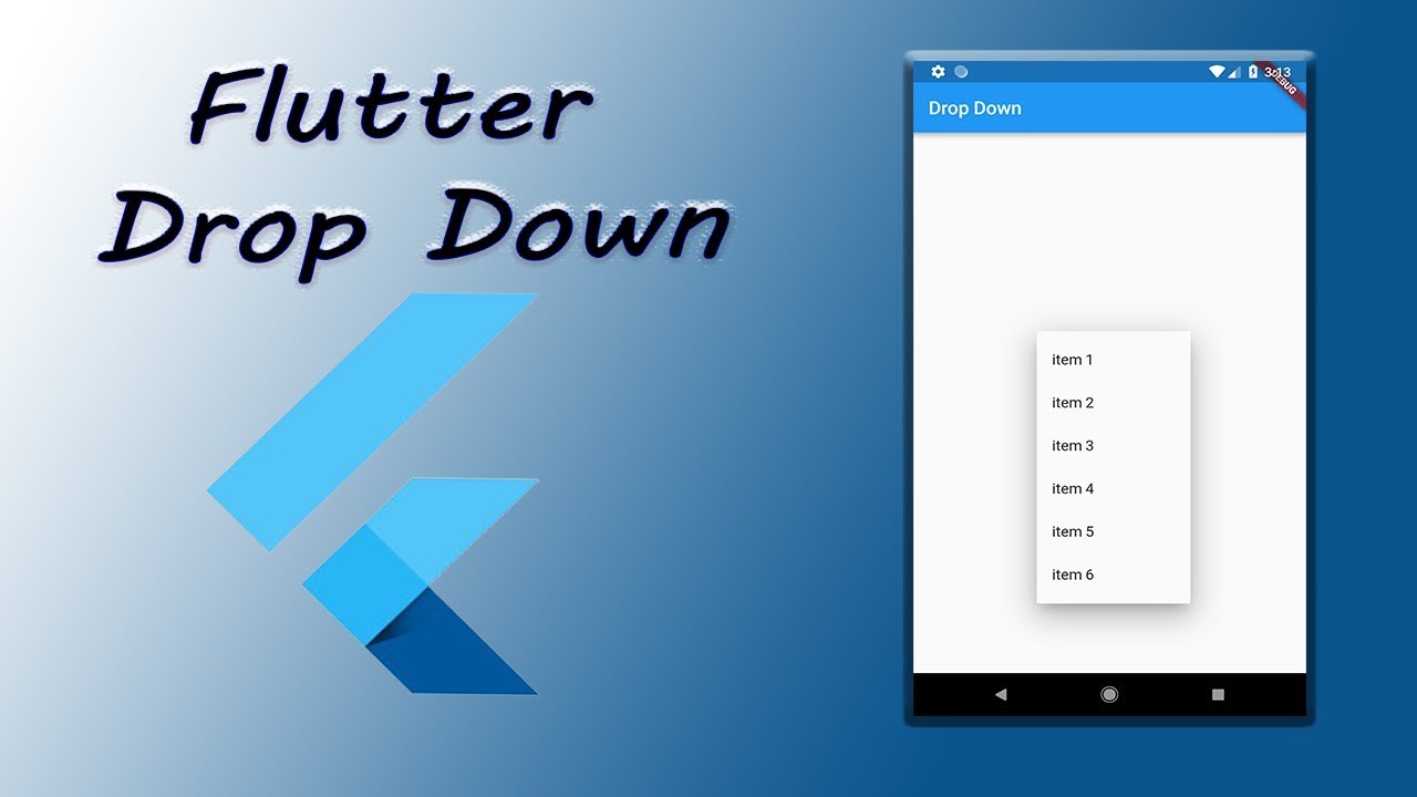 Flutter : Drop down 1 | Flutter Tutorial