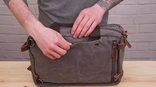 Сумка-трансофрмер текстильна 20145 Vintage сірий