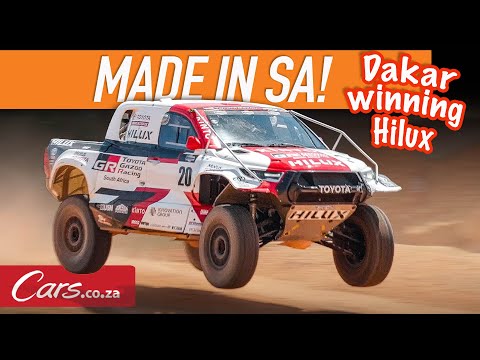 Flat out in the Epic Dakar-winning Hiluxes - Proudly made in South Africa!