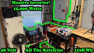 EG4 Flexboss 21 Powering House Off Grid Setup Overview 110 KWH of Batteries!