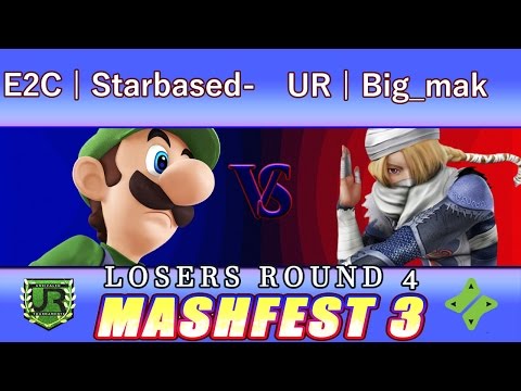 Mashfest 3  LOSERS ROUND 4 - E2C | StarbasedFruit (Luigi) vs UR | Big_mak (Sheik, Captain Falcon)