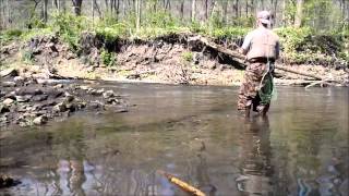 preview picture of video 'North Bear Creek (IA) trout fishing'
