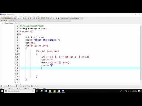 Program To Print Hollow Rectangle Program Hollow Rectangle Code Cpp