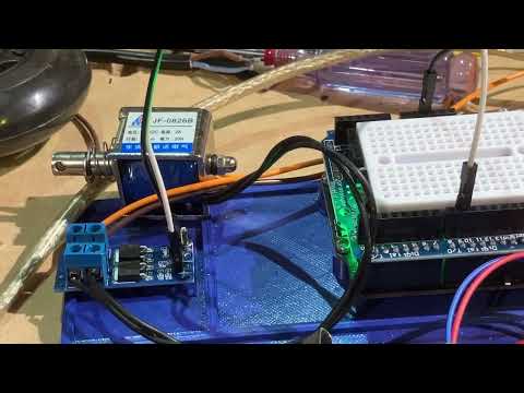 Picture of early solenoid drumming test