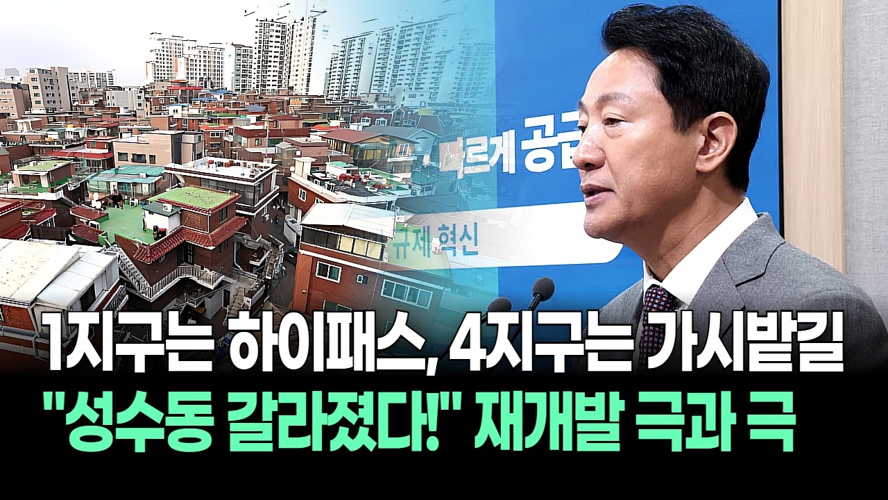 "성수동이 갈라졌다!" 1지구는 하이패스, 4지구는 가시밭길? 성수 재개발의 극과 극 상황