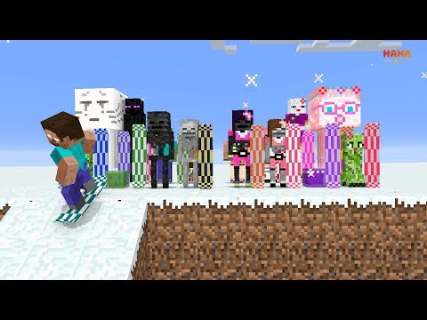 SNOWBOARD CHALLENGE (Minecraft Animation)