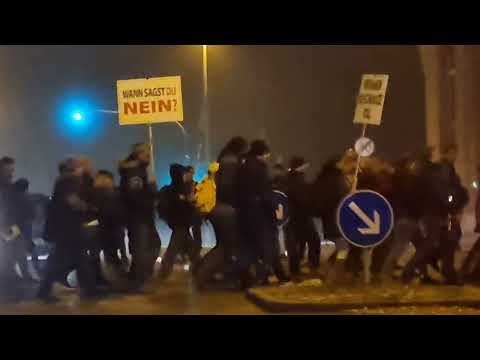 Querdenker spazieren wieder lärmend durch Ulm.