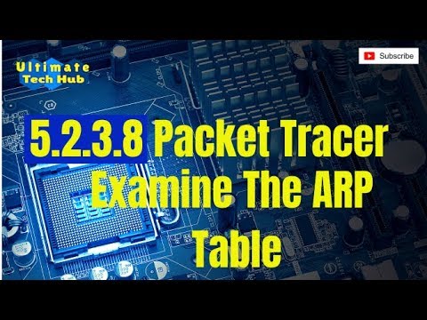 5.2.3.8 Packet Tracer - Examine the ARP Table with Answers English
