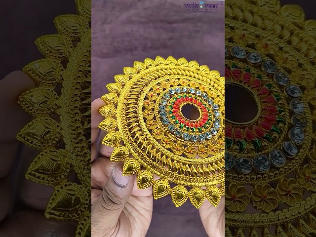 Namavali Divine Lord Vishnu Sudarsha Chakra for God and Goddess Decor -6 inches diameter video