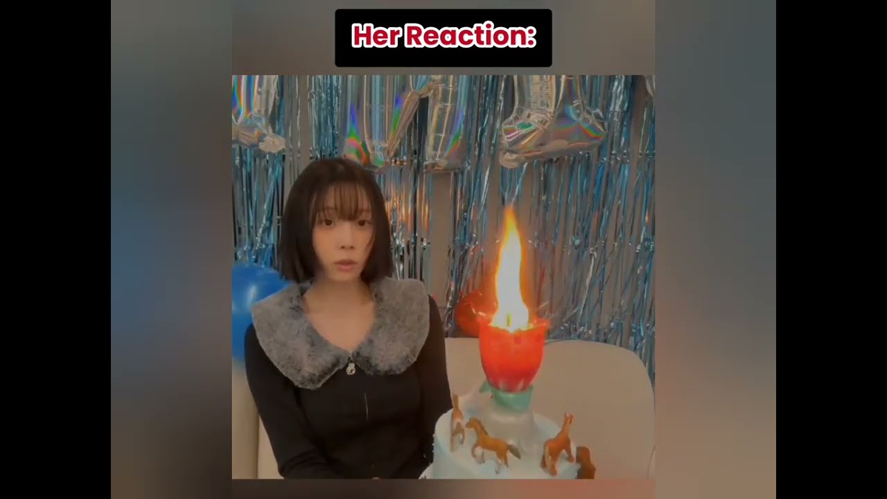 She thought something was wrong with her candle #Kpop