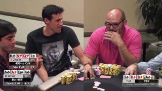 Top Set over Second Set & Josh shows Zach a Card!! ♠ Live at the Bike! Hand of the Night
