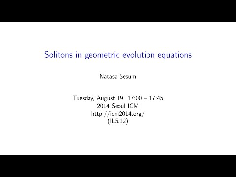 ICM2014 VideoSeries IL5.12 : Natasa Sesum onAug19Tue