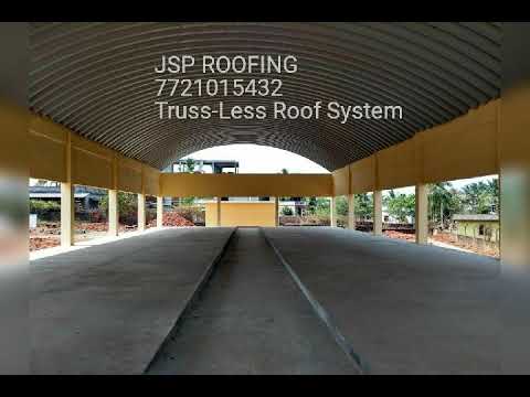 Self supported steel roofing system